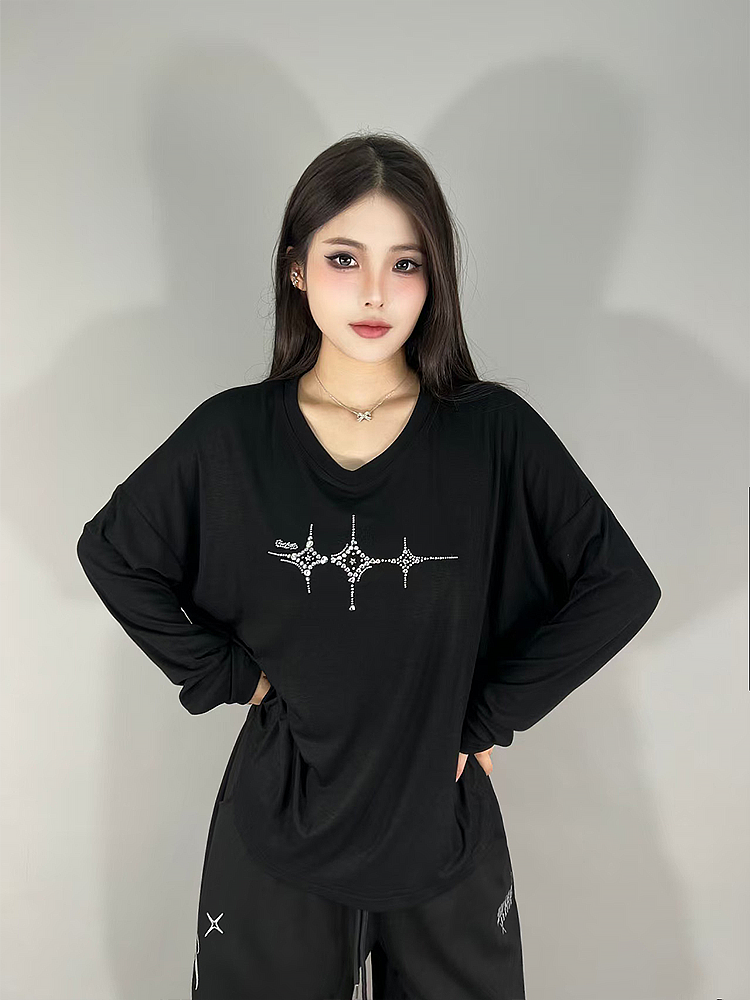 Loose Long Sleeve Jazz Dance S - Streetwear Brand With A Logo ulasan dan harga