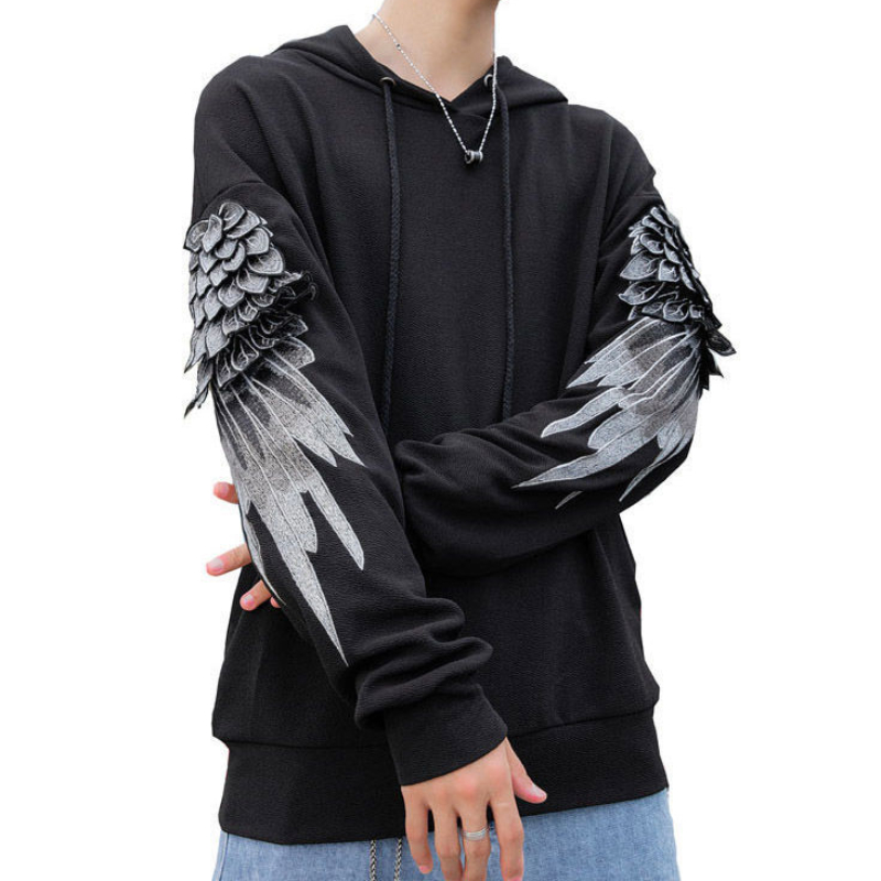 Sweatshirt for Men Hooded Embr - Streetwear Outdoor Brand ulasan dan harga