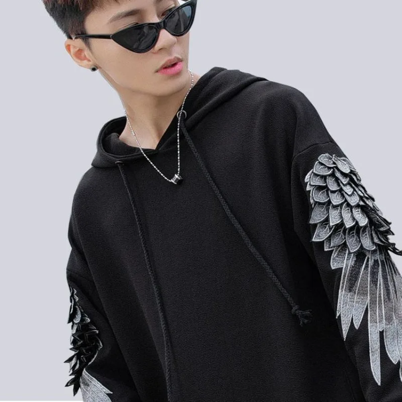 Sweatshirt for Men Hooded Embr - Streetwear Outdoor Brand ulasan dan harga